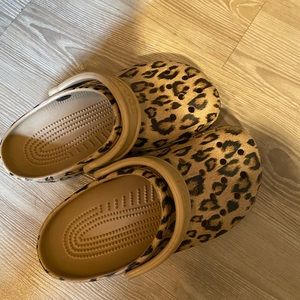 SOLD Leopard crocs